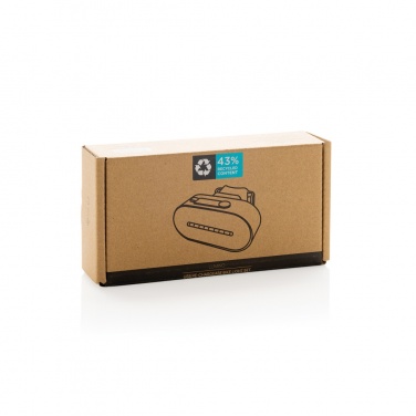 Logotrade advertising product picture of: Lumino RCS recycled plastic USB re-chargeable bike light set