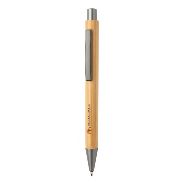 Logo trade promotional merchandise picture of: Slim design bamboo pen