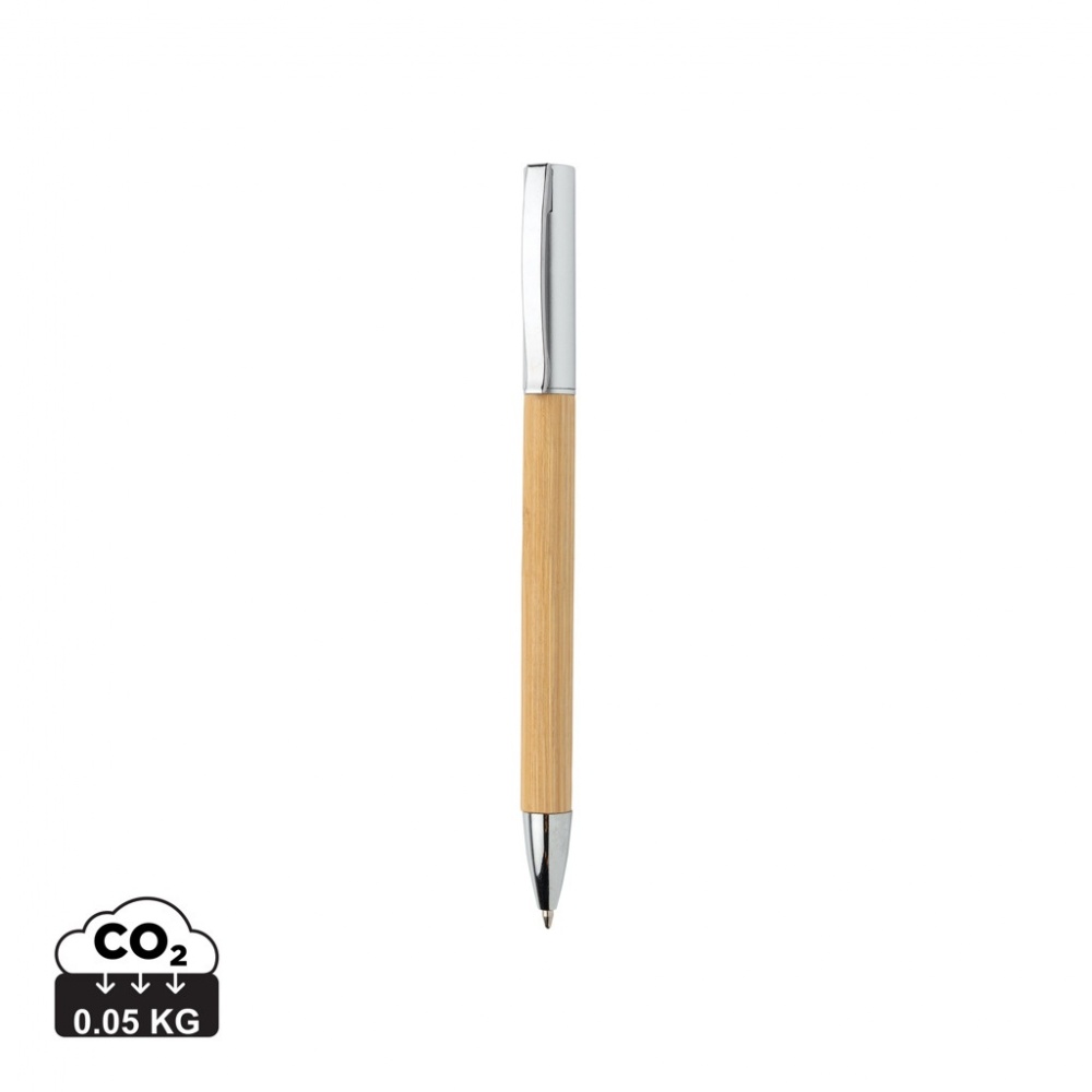 Logo trade business gifts image of: Modern bamboo pen