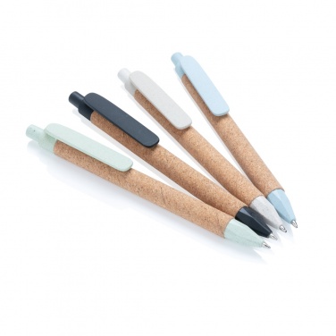 Logo trade promotional gift photo of: Write wheatstraw and cork pen