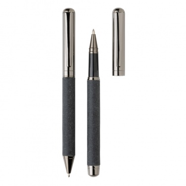 Logo trade promotional product photo of: Recycled leather pen set