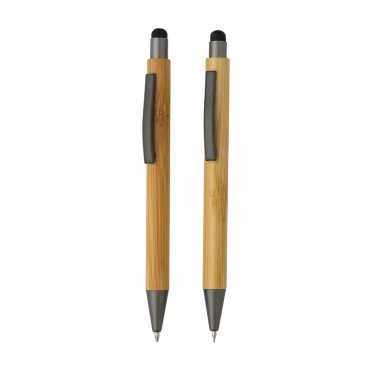 Logotrade promotional products photo of: Bamboo modern pen set in box