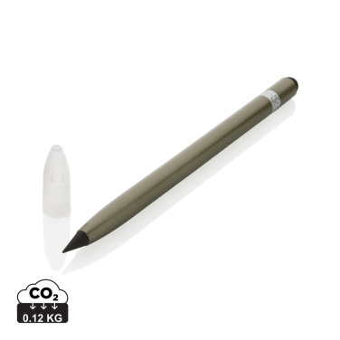 Logo trade promotional items image of: Aluminum inkless pen with eraser