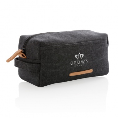 Logo trade promotional items image of: Canvas toiletry bag PVC free