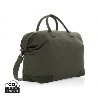Logotrade business gift image of: Kezar AWARE™ 500 gsm recycled canvas deluxe weekend bag