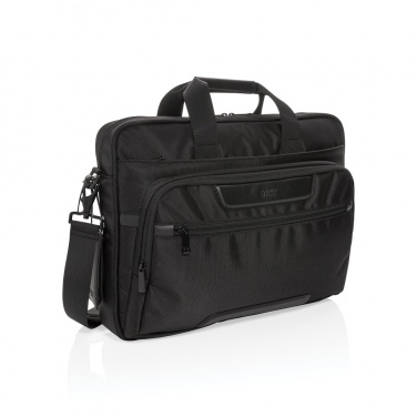 Logo trade corporate gifts image of: Swiss Peak RPET Voyager RFID 15.6" laptop bag