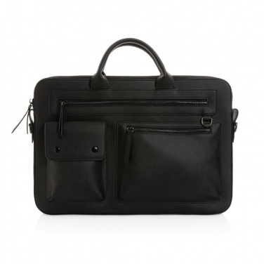 Logo trade promotional merchandise photo of: Swiss Peak GRS recycled PU 14 inch laptop bag