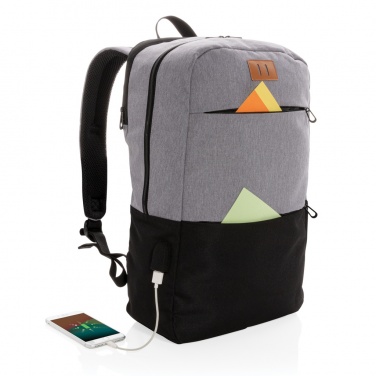 Logo trade promotional gift photo of: Modern 15.6" USB & RFID laptop backpack PVC free