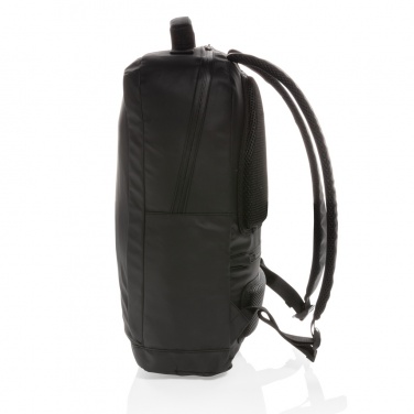 Logo trade promotional merchandise image of: Fashion black 15.6" laptop backpack PVC free