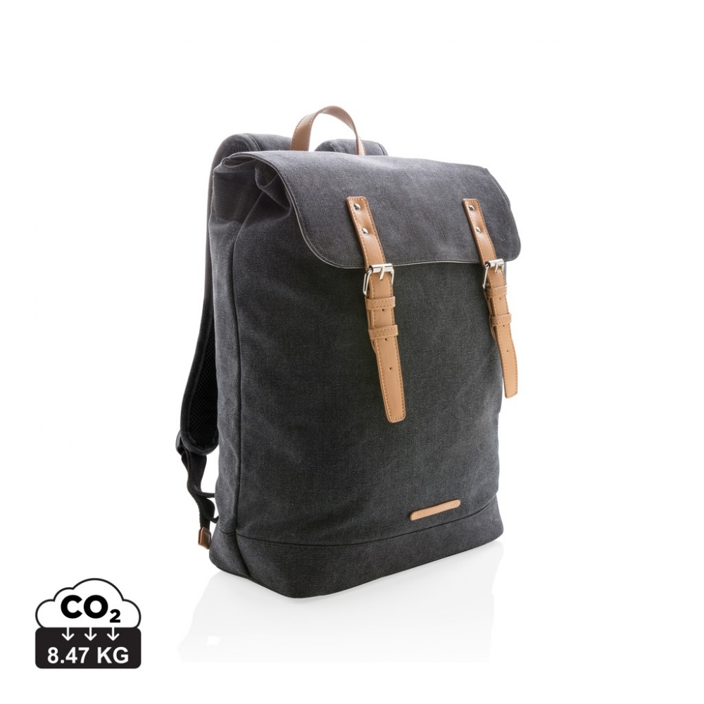 Logotrade promotional item image of: Canvas laptop backpack PVC free