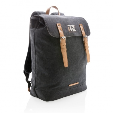Logotrade promotional item image of: Canvas laptop backpack PVC free