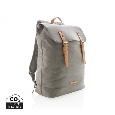 Logotrade promotional item image of: Canvas laptop backpack PVC free