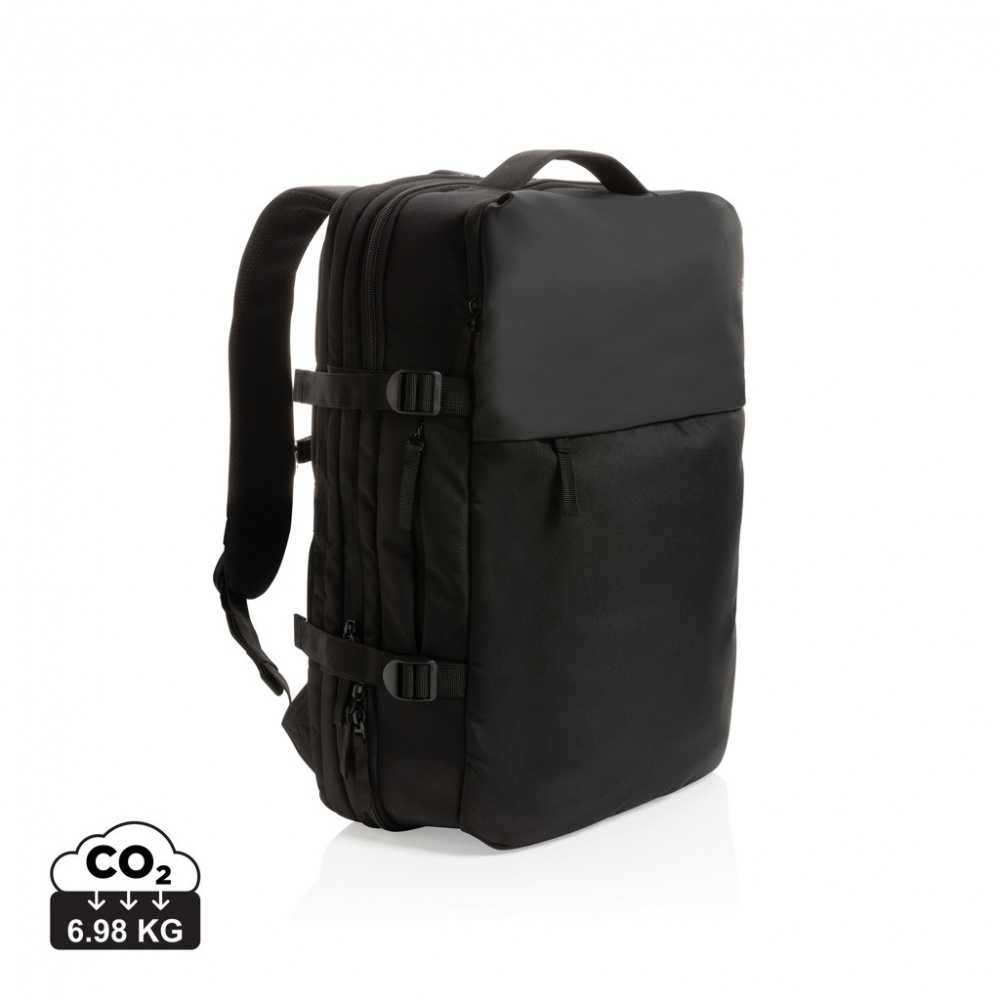 Logotrade business gift image of: Swiss Peak AWARE™ RPET 15.6' expandable weekend backpack