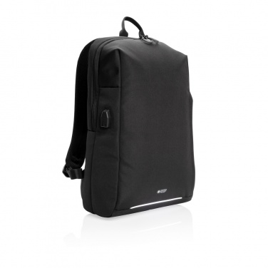 Logo trade advertising products image of: Swiss Peak AWARE™ RFID and USB A laptop backpack