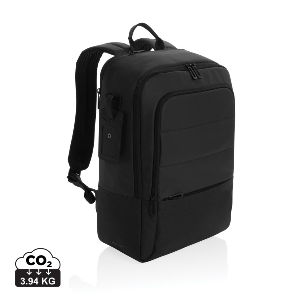 Logo trade promotional giveaways picture of: Armond AWARE™ RPET 15.6 inch deluxe laptop backpack