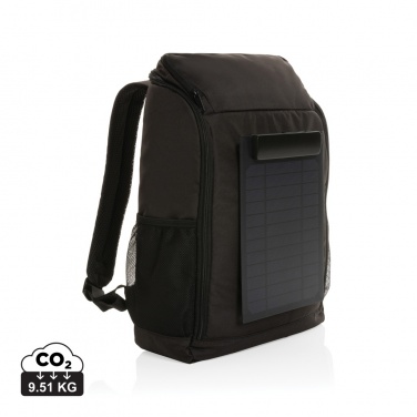Logotrade promotional items photo of: Pedro AWARE™ RPET deluxe backpack with 5W solar panel