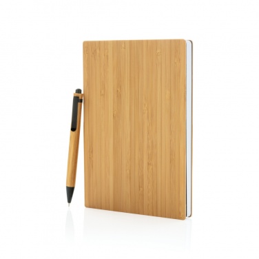 Logotrade advertising product picture of: A5 Bamboo notebook & pen set