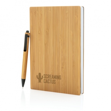 Logotrade promotional items photo of: A5 Bamboo notebook & pen set