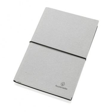 Logo trade promotional giveaways picture of: A5 recycled leather notebook