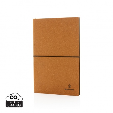 Logo trade promotional product photo of: A5 recycled leather notebook