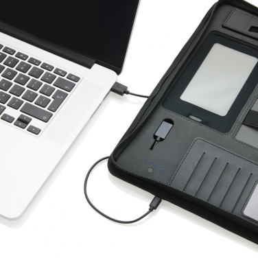 Logo trade promotional giveaways picture of: Tech portfolio with powerbank