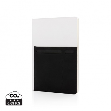 Logo trade promotional merchandise picture of: A5 Deluxe notebook with smart pockets