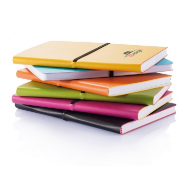 Logo trade business gifts image of: Deluxe softcover A5 notebook