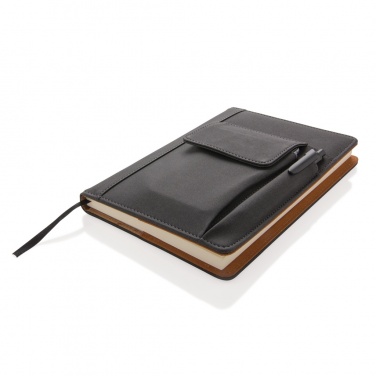 Logotrade promotional product picture of: Notebook with phone pocket