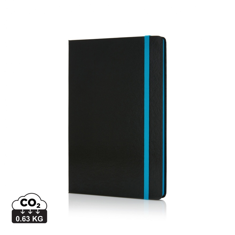 Logotrade business gift image of: Deluxe hardcover A5 notebook with coloured side