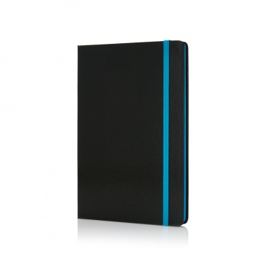 Logotrade promotional item picture of: Deluxe hardcover A5 notebook with coloured side