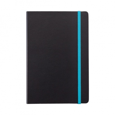 Logo trade business gifts image of: Deluxe hardcover A5 notebook with coloured side