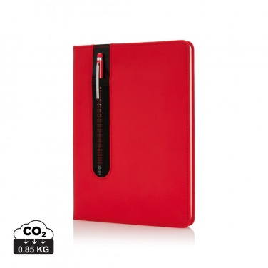 Logo trade promotional products picture of: Standard hardcover PU A5 notebook with stylus pen