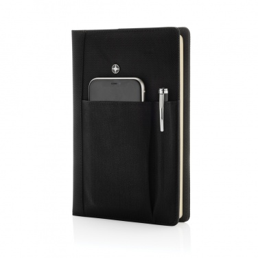 Logo trade promotional giveaways image of: Refillable notebook and pen set