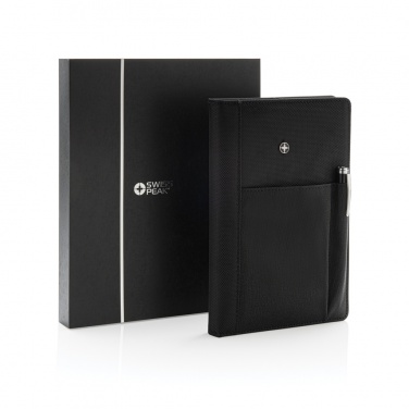 Logo trade promotional gift photo of: Refillable notebook and pen set