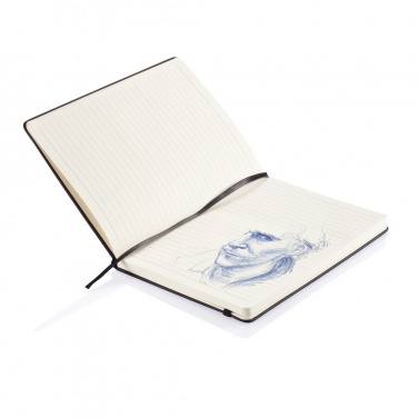 Logo trade promotional gifts picture of: Deluxe hardcover PU A5 notebook
