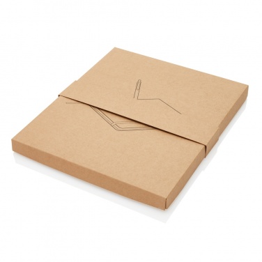 Logo trade promotional giveaways image of: A5 notebook with bamboo pen including stylus