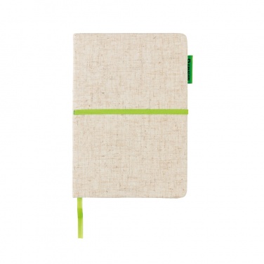 Logo trade promotional giveaway photo of: A5 jute notebook