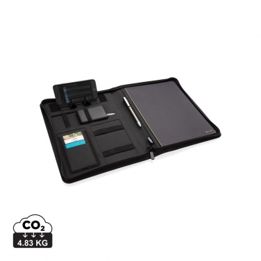 Logo trade promotional products image of: Air 5W wireless charging portfolio A4 w/ 5000 mAh powerbank