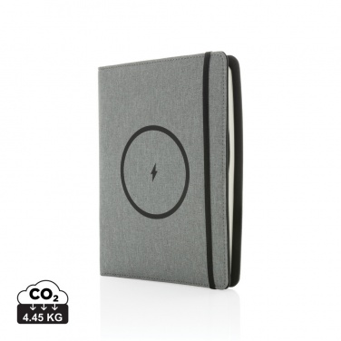 Logo trade promotional gift photo of: Air 5W wireless charging notebook with 5000mAh powerbank
