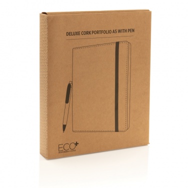 Logotrade advertising product picture of: Deluxe cork portfolio A5 with pen