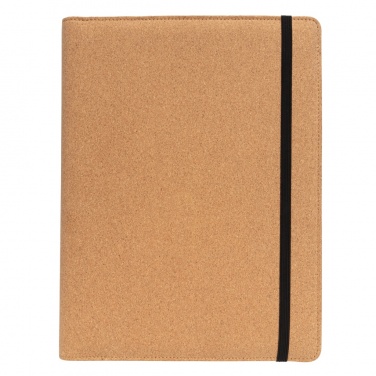 Logo trade promotional giveaways picture of: Deluxe cork portfolio A4 with pen