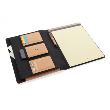 Logotrade advertising products photo of: Deluxe cork portfolio A4 with pen