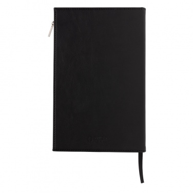 Logotrade promotional products photo of: Swiss Peak A5 PU notebook with zipper pocket