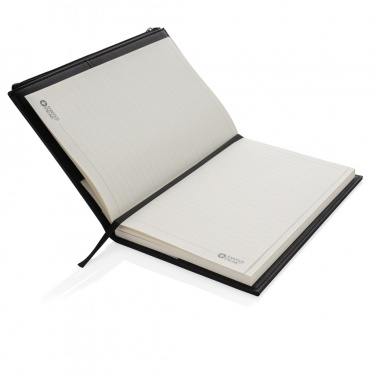 Logotrade promotional giveaway picture of: Swiss Peak A5 PU notebook with zipper pocket