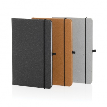 Logo trade business gifts image of: Recycled leather hardcover notebook A5