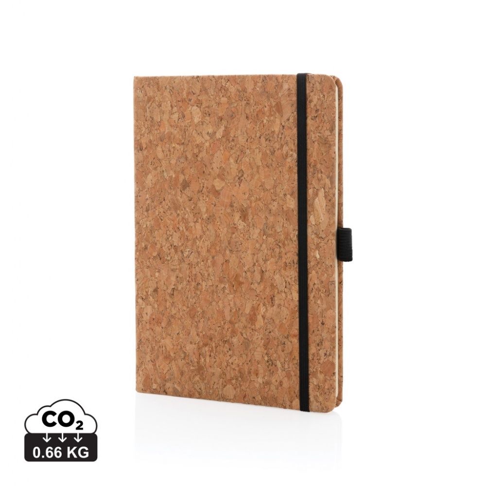 Logo trade promotional products image of: Cork hardcover notebook A5