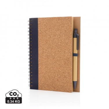 Logotrade advertising product image of: Cork spiral notebook with pen