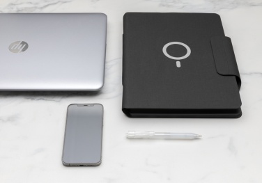 Logotrade business gift image of: Artic Magnetic 10W wireless charging A4 portfolio
