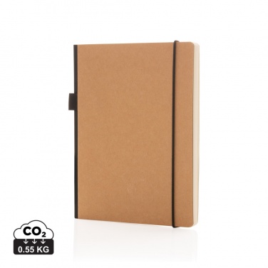 Logo trade business gifts image of: A5 deluxe kraft hardcover notebook
