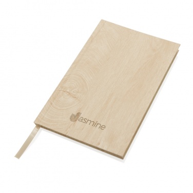 Logo trade business gift photo of: Kavana wood print A5 notebook